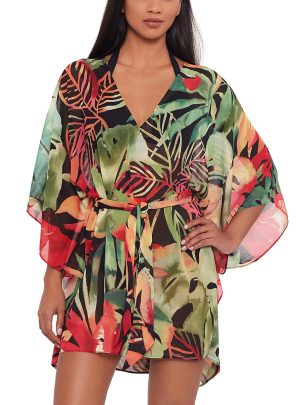 Lauren Ralph Lauren Belted V-Neck Poncho Coverup