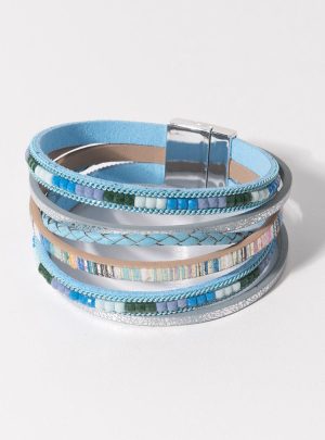 Gossip Blue Boho Stripe Bracelet