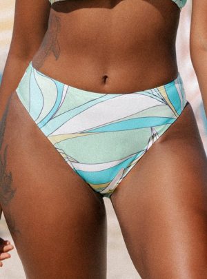 Retro Dreaming Cheeky High Leg High Waist Bikini Bottom