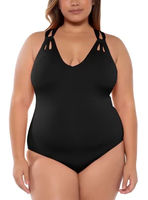 Becca ETC Plus Size Cross-Back Swimsuit