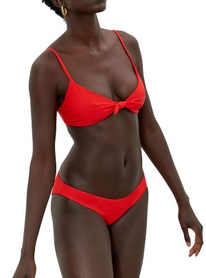 Carla Tie-Front Triangle Swim Top