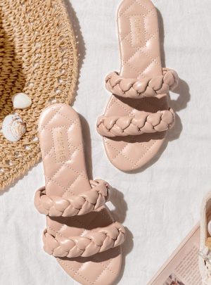 Chai Double Braid Strap Slide Sandals