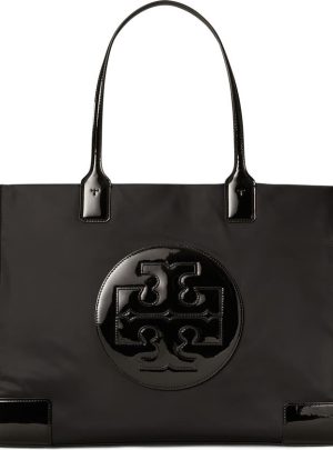 Ella Patent Nylon Tote TORY BURCH