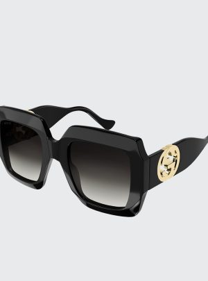 GUCCI Geo Rectangle Injection Plastic Sunglasses