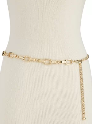 INC International Concepts Metal Chain Belt, Created for Macy’s