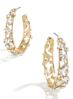 Marisol Mixed Baguette Hoop Earrings BAUBLEBAR