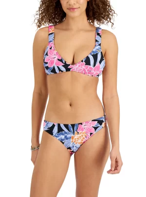 Roxy Juniors’ Tropical Oasis Triangle Bikini Top & Hipster Bottoms