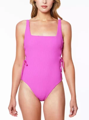 Sandbar Solids Lace-Up One-Piece Swimsuit